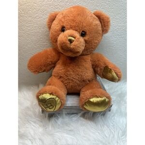 $23 🌙 RARE 10" Build A Bear Heart Box Hello Pumpkin Teddy Bear Plush Orange